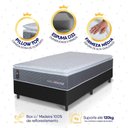 Ver imagem 3 de Conjunto Box Preto Argel Cinza Espuma D33 Solteiro 96x203x67 - King House