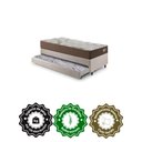 Ver imagem 5 de Bicama Box Solteiro Linho Bege 88x188x28 Cm com Colchão Relax Adorabile Molas Ensacadas Ecoflex