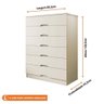 Cômoda Para Quarto 6 Gavetas Sevilha Made Marcs Off White - 2