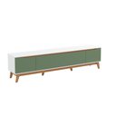 Ver imagem 2 de Rack Kappesberg 3 Portas Branco/verde 218cm