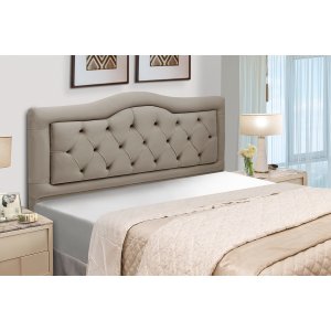 Cabeceira Cama Box Estofada Madeira Queen Size Belinha:capuccino