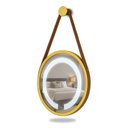 Ver imagem 3 de Espelho Redondo Iluminado 40cm com Alça Touch 2 Leds com Alça Adnet Reduna