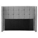 Ver imagem 1 de Cabeceira Cama Box Casal Queen Size Gioconda 160cm Com Frame Suede Cinza - Desk Design