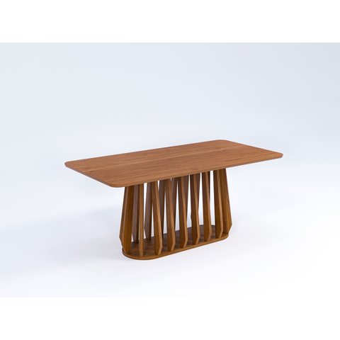 Mesa de Jantar Pitanga 180x90cm Madeira Tauari Tampo MDF e Laminado em Cinamomo