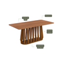 Ver imagem 4 de Mesa de Jantar Pitanga 180x90cm Madeira Tauari Tampo MDF e Laminado em Cinamomo
