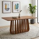 Ver imagem 3 de Mesa de Jantar 6 Lugares Tampo MDF 180X90 cm 21382 Cinamomo Natuem