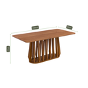 Ver imagem 3 de Mesa de Jantar Pitanga 180x90cm Madeira Tauari Tampo MDF e Laminado em Cinamomo