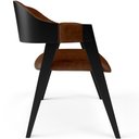 Ver imagem 6 de Kit 4 Cadeiras Sala de Jantar Estar Living Estofada Suran L02 Preto Couríssimo Marrom - Lyam Decor