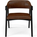 Ver imagem 3 de Kit 4 Cadeiras Sala de Jantar Estar Living Estofada Suran L02 Preto Couríssimo Marrom - Lyam Decor