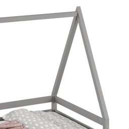 Cama Montessoriana Madeira Maciça Casa Estrado Sila Cinza - 6