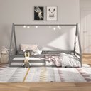 Ver imagem 2 de Cama Montessoriana Madeira Maciça Casa Estrado Sila Cinza Idimex