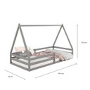 Ver imagem 4 de Cama Montessoriana Madeira Maciça Casa Estrado Sila Cinza Idimex