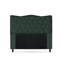 Ver imagem 1 de Cabeceira Dunas Solteirão Viúva 120cm com Strass Suede: Verde