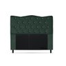 Cabeceira Dunas Solteirão Viúva 120cm com Strass Suede: Verde - 1