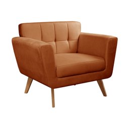 Poltrona Decorativa Bruna Cadeira Living Moderna Recepção Escritório - 2