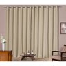 Cortina Corta Luz de Tecido Liso Solaris 4M x 2,50M Avelã para Varão de 3 Metros Simples - 1