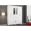 Ver imagem 1 de Guarda Roupa 8 Portas (2 C/ Espelho) e 2 Gavetas Munique Branco - Demóbile