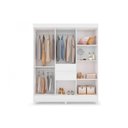 Ver imagem 4 de Guarda Roupa 8 Portas (2 C/ Espelho) e 2 Gavetas Munique Branco - Demóbile
