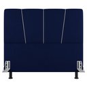 Ver imagem 3 de Cabeceira Cama Box Casal King Size Amber 195cm Estofada Veludo Azul Marinho - Desk Design