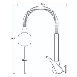 Torneira de Parede Cozinha Gourmet Flexível 1/4 Volta Envio Rápido com Nota - 3