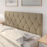 Cabeceira para Cama Queen Estofada 1.60M Belize Vianossa Café com Leite - 1