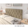 Cabeceira para Cama Queen Estofada 1.60M Belize Vianossa Café com Leite - 4