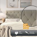 Ver imagem 4 de Cabeceira Para Cama Casal Estofada 1.40m Belize ViaNossa Areia