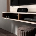 Ver imagem 4 de Painel Tokyo para Tv até 42 Polegadas com 2 Nichos Off White com Naturale Vianossa