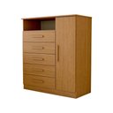 Ver imagem 1 de Cômoda Veneto 1 Porta 5 Gavetas 100% Mdf Cinamomo - Panorama Móveis