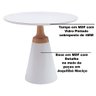 Mesa Lateral Mandrágora 50x50 Redonda Off White Gran Belo - 3