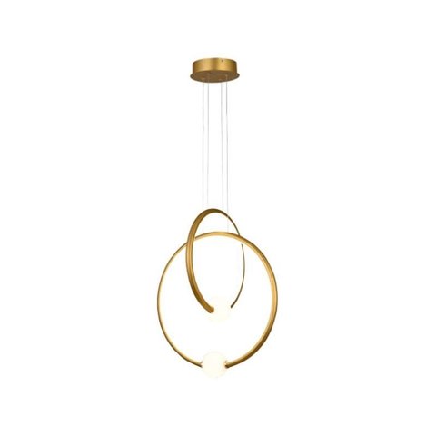 Pendente LPL-003D 4000K 45W Dourado para Salas e Quartos