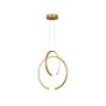 Pendente LPL-003D 4000K 45W Dourado para Salas e Quartos - 1