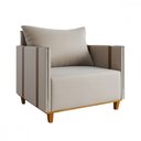 Ver imagem 1 de Poltrona Glamour Linho Bronze Viero