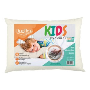 Travesseiro Duoflex Kids Nasa Tradicional 63cm X 43cm X 8cm Cor Branca