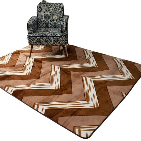 Tapete Flannel Sala Quarto Luxo Macio 2,00x1,40 Marrom