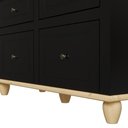 Ver imagem 3 de Cômoda Retrô 6 Gavetas Preto/ Marfim