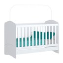 Ver imagem 2 de Berço Bala de Menta e Cômoda Americano Branco e Colchão - Fdecor