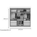Ver imagem 2 de Guarda Roupa Casal 6 Gavetas com Espelho Dello Plus Freijó/FendiOff - Novo Horizonte