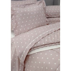 Cobreleito Vintage 200 Fios Rosa Malve - Queen