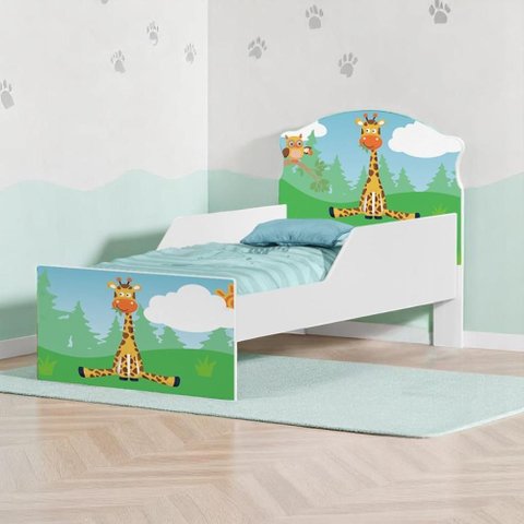 Cama Infantil Tick Girafa e Coruja com Colchão