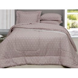 Edredom Vintage 200 Fios Rosa Malve - Casal - 2