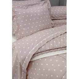 Edredom Vintage 200 Fios Rosa Malve - Casal - 1