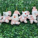 Ver imagem 5 de Conjunto Papai Noel, Boneco de Neve, Urso e Rena Pelúcia Pendente Rosa 14cm - Master Christmas