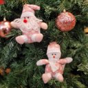 Ver imagem 3 de Conjunto Papai Noel, Boneco de Neve, Urso e Rena Pelúcia Pendente Rosa 14cm - Master Christmas