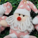 Ver imagem 6 de Conjunto Papai Noel, Boneco de Neve, Urso e Rena Pelúcia Pendente Rosa 14cm - Master Christmas