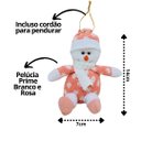 Ver mais imagens de Conjunto Papai Noel, Boneco de Neve, Urso e Rena Pelúcia Pendente Rosa 14cm - Master Christmas