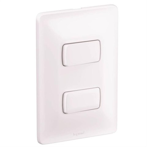 2 Interruptores Simples 4x2 10A 250V Zeffia - 680101 - PIAL