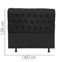 Ver imagem 3 de Cabeceira Estofada Cama Box Queen 160cm París Suede Preto- Mabe Magazine