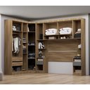 Ver mais imagens de Guarda Roupa Dormitório Modulado Veneza Casal 1,38 m Canto Luciane M06:Cinza Supremo