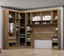Ver mais imagens de Guarda Roupa Dormitório Modulado Veneza Casal 1,38 m Canto Luciane M06:Cinza Supremo